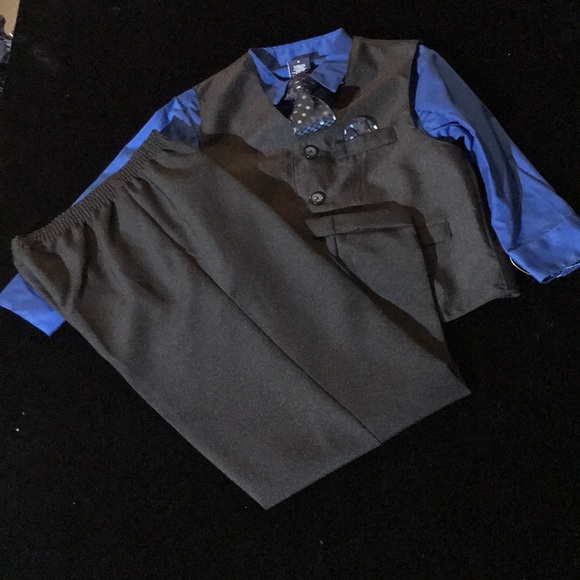 4 pieces grey and blue set. - Picture 3 of 4